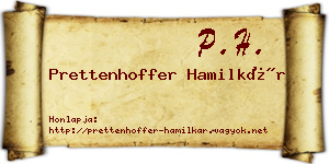 Prettenhoffer Hamilkár névjegykártya